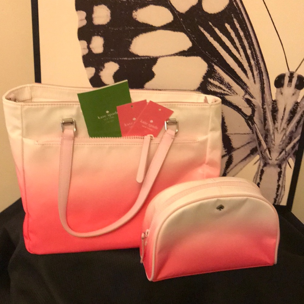 Kate Spade Satchel and Cosmetic Bag